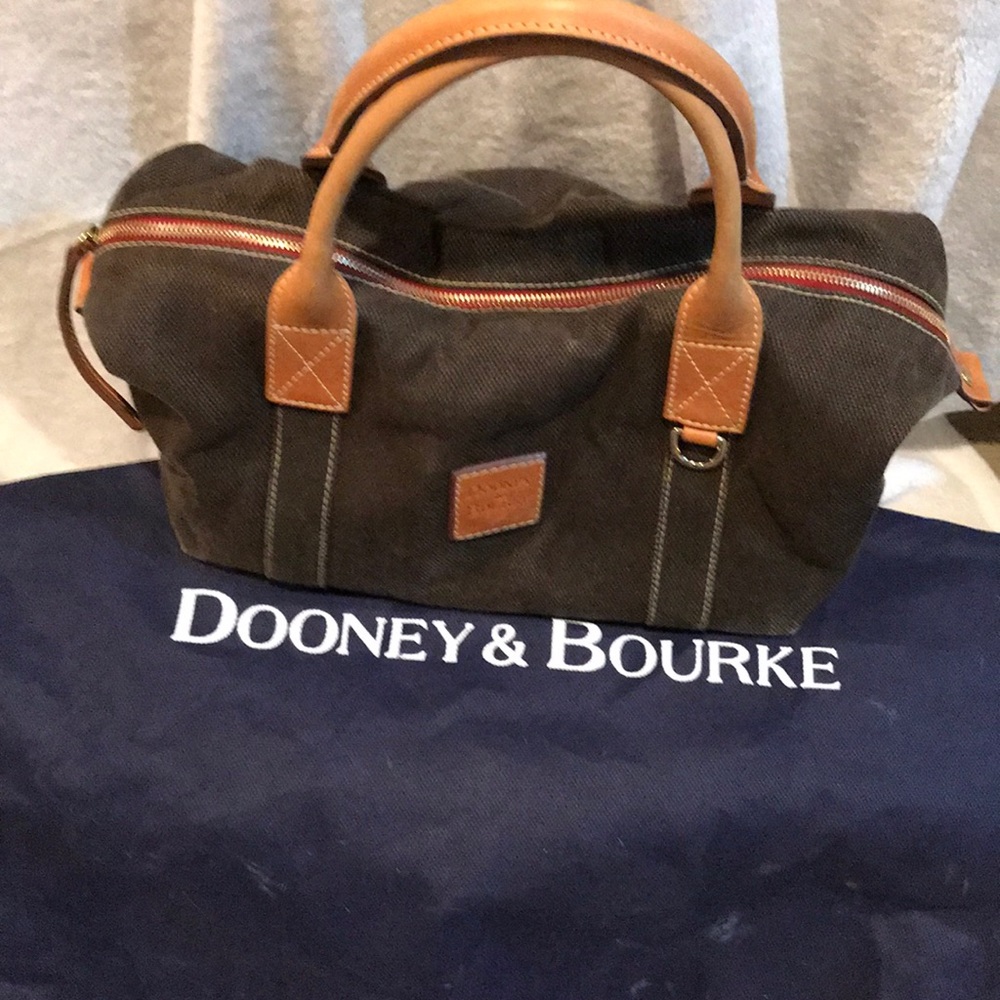 Dooney and Bourke Leathet and Canvas Bucket Bag